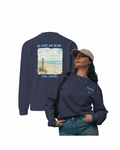 He Leads Me Beside Still Waters women’s Christian long sleeve shirt – Psalm 23:2 beach design