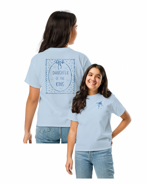 Daughter of the King youth Christian t-shirt – girls faith-based graphic tee