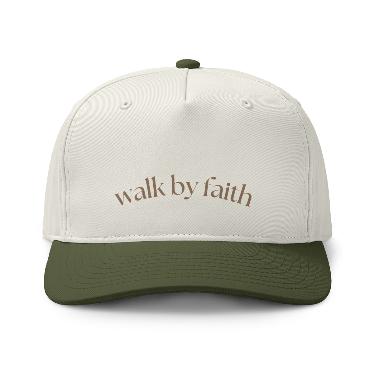 Walk by Faith two-tone Christian baseball cap 