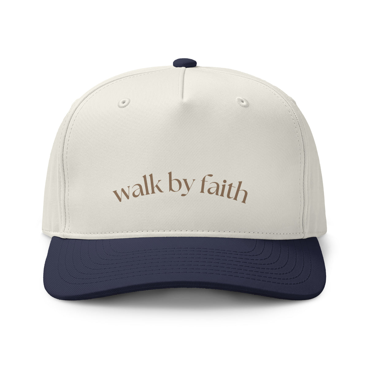 Walk by Faith two-tone Christian baseball cap 