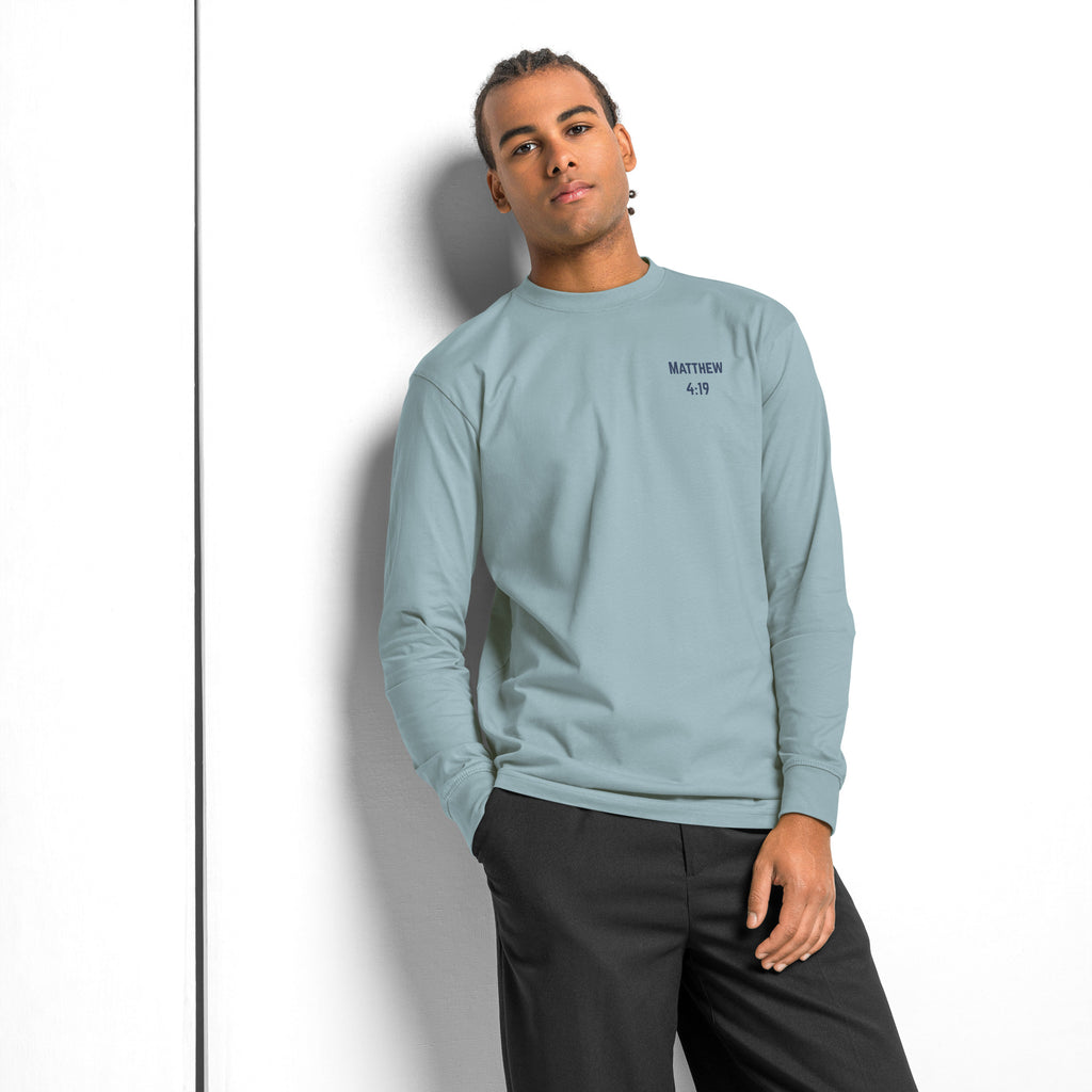 Men’s Fisher of Men Christian long sleeve shirt inspired by Matthew 4:19
