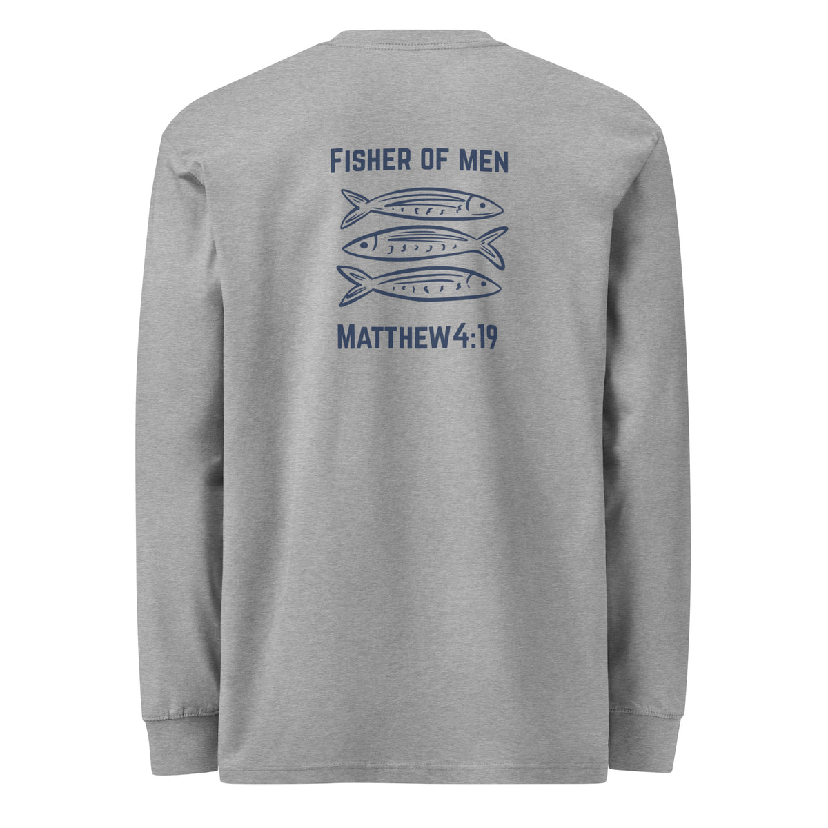 Men’s Fisher of Men Christian long sleeve shirt inspired by Matthew 4:19