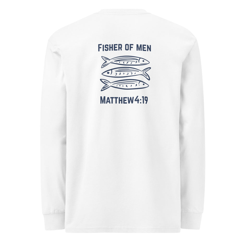 Men’s Fisher of Men Christian long sleeve shirt inspired by Matthew 4:19