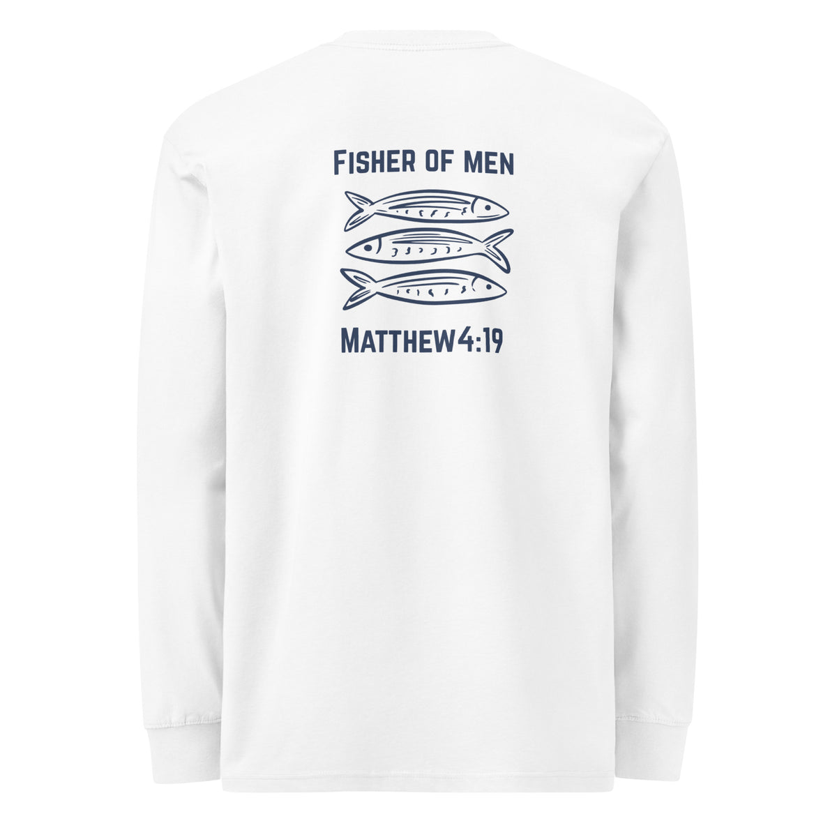 Men’s Fisher of Men Christian long sleeve shirt inspired by Matthew 4:19