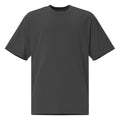 Men’s faded gray oversized Christian t-shirt featuring a large “Love the Lord your God” and “Love your neighbor as yourself” scripture design on the back.