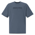 Jesus Is King men’s Christian oversized t-shirt – minimalist faith graphic tee