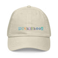 motherhood baseball hat with colorful lettering