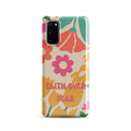 Faith Over Fear Christian Samsung phone case with colorful retro floral design