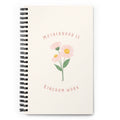 Motherhood is Kingdom Work Christian spiral notebook with pink floral design