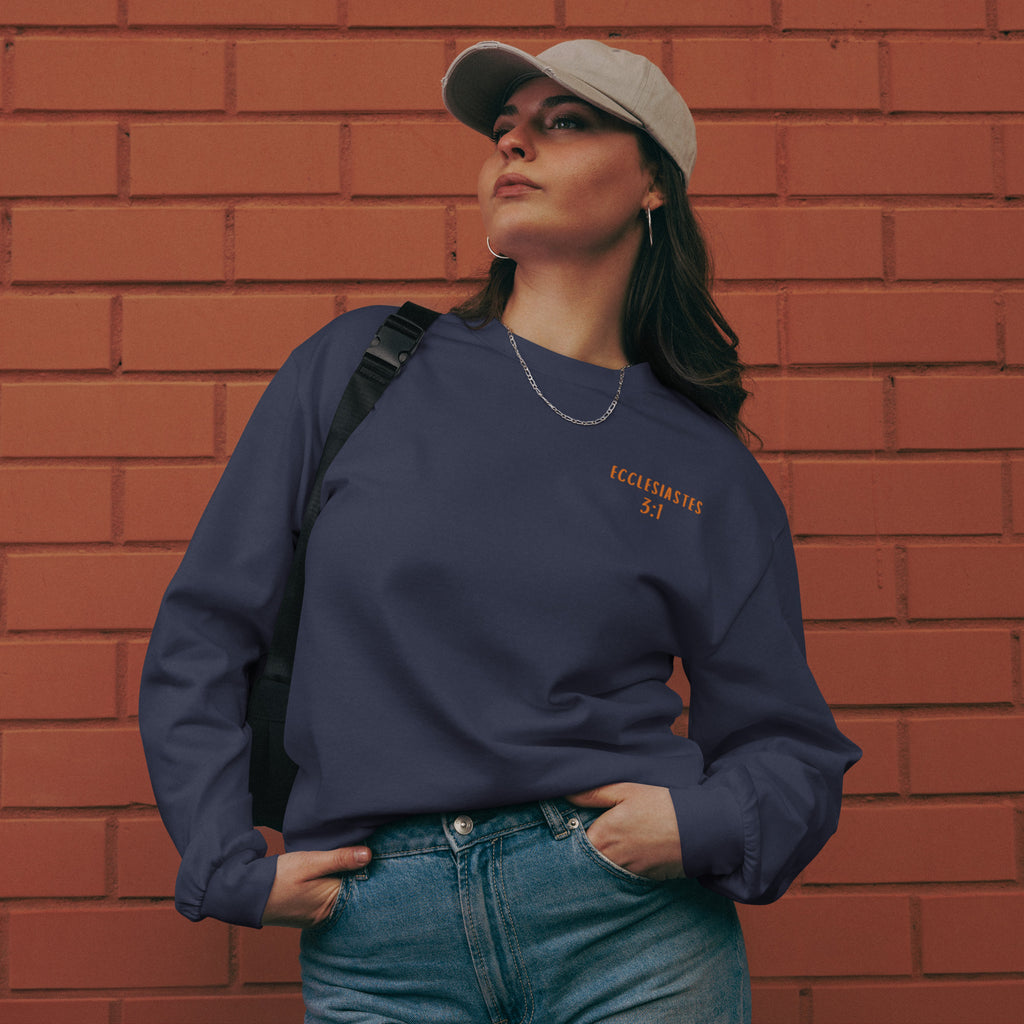 To Everything There Is a Season Ecclesiastes 3:1 Christian long sleeve shirt with fall landscape design