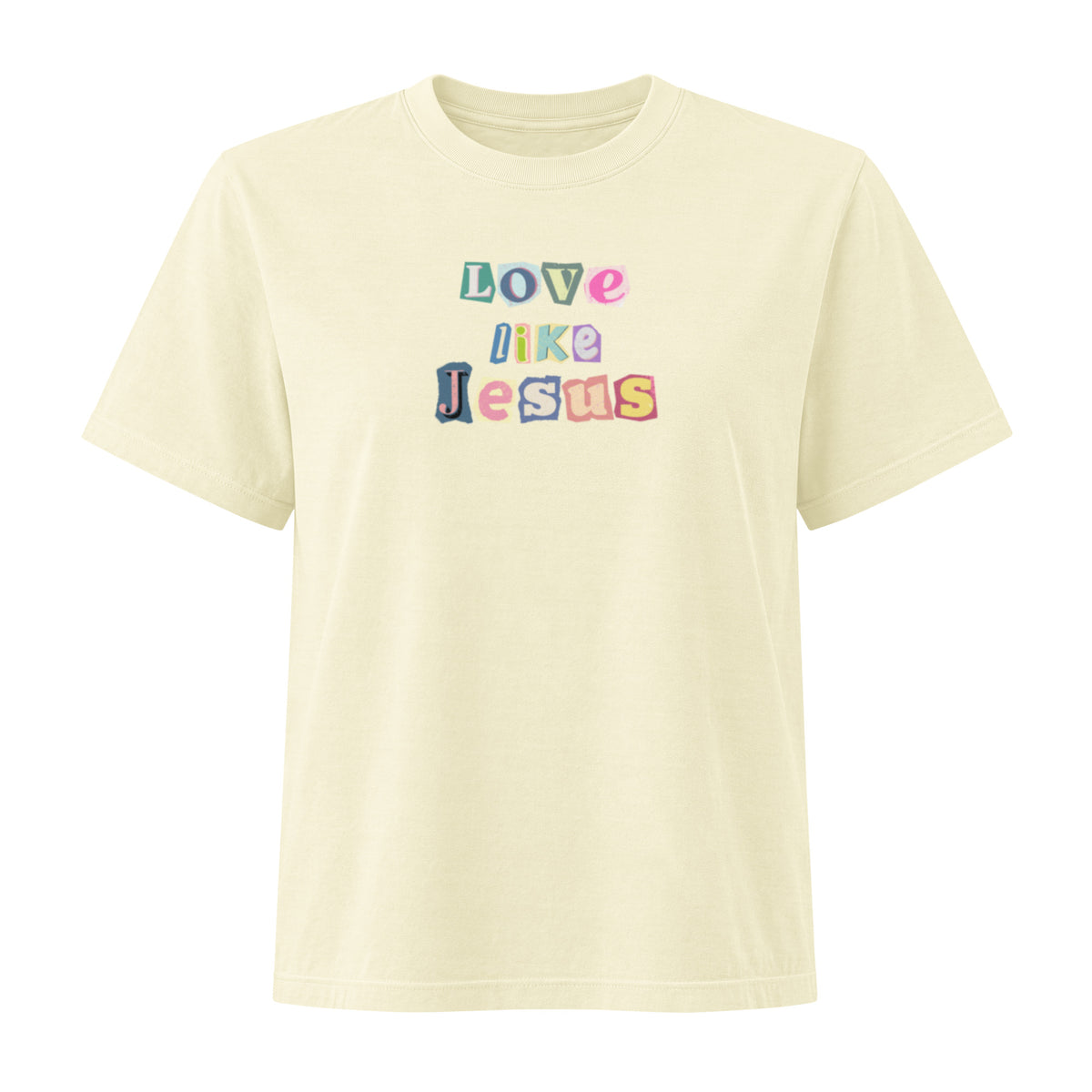 Love Like Jesus Women’s Christian T-Shirt – Colorful Faith Graphic Tee