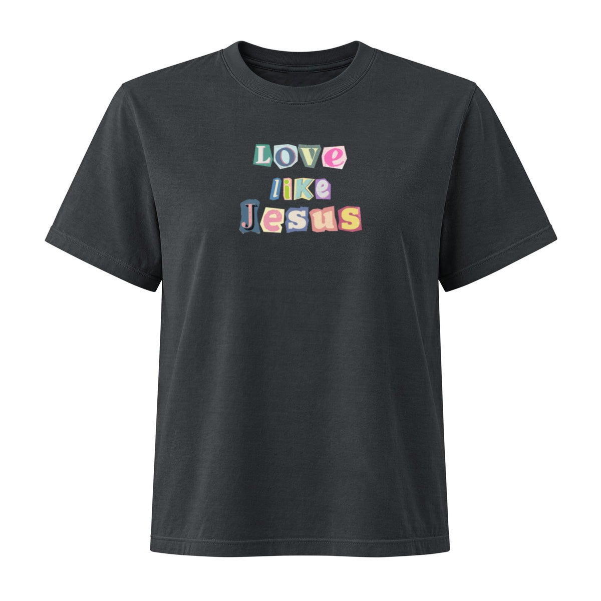 Love Like Jesus Women’s Christian T-Shirt – Colorful Faith Graphic Tee