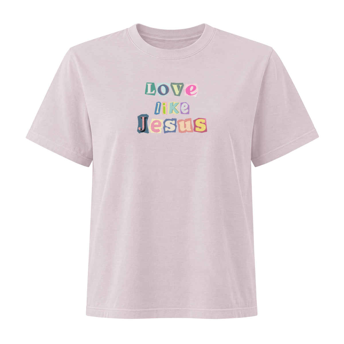 Love Like Jesus Women’s Christian T-Shirt – Colorful Faith Graphic Tee